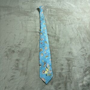 Leonard Paris Seashell Print Silk Necktie Ocean Nautical Pattern Men’s One Size